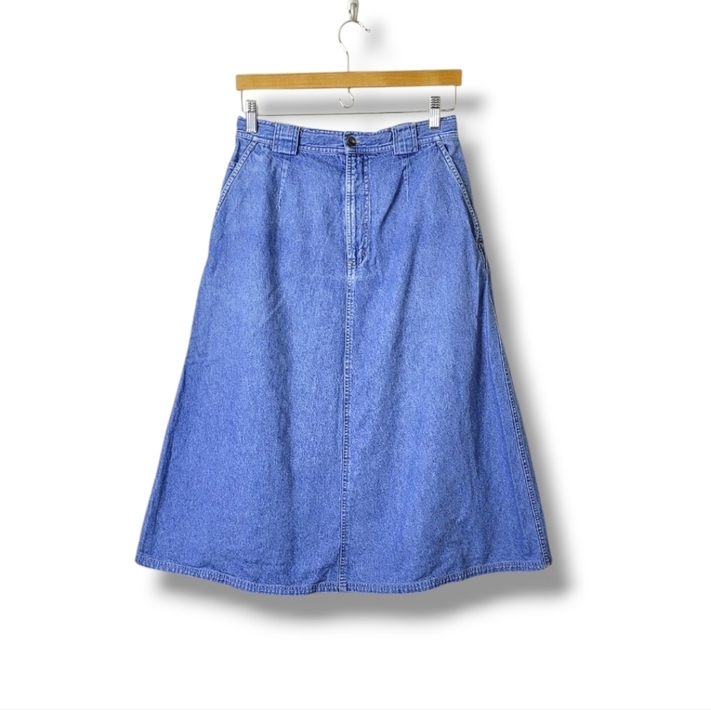 LL Bean Vintage Jean Skirt Size 8P Petite